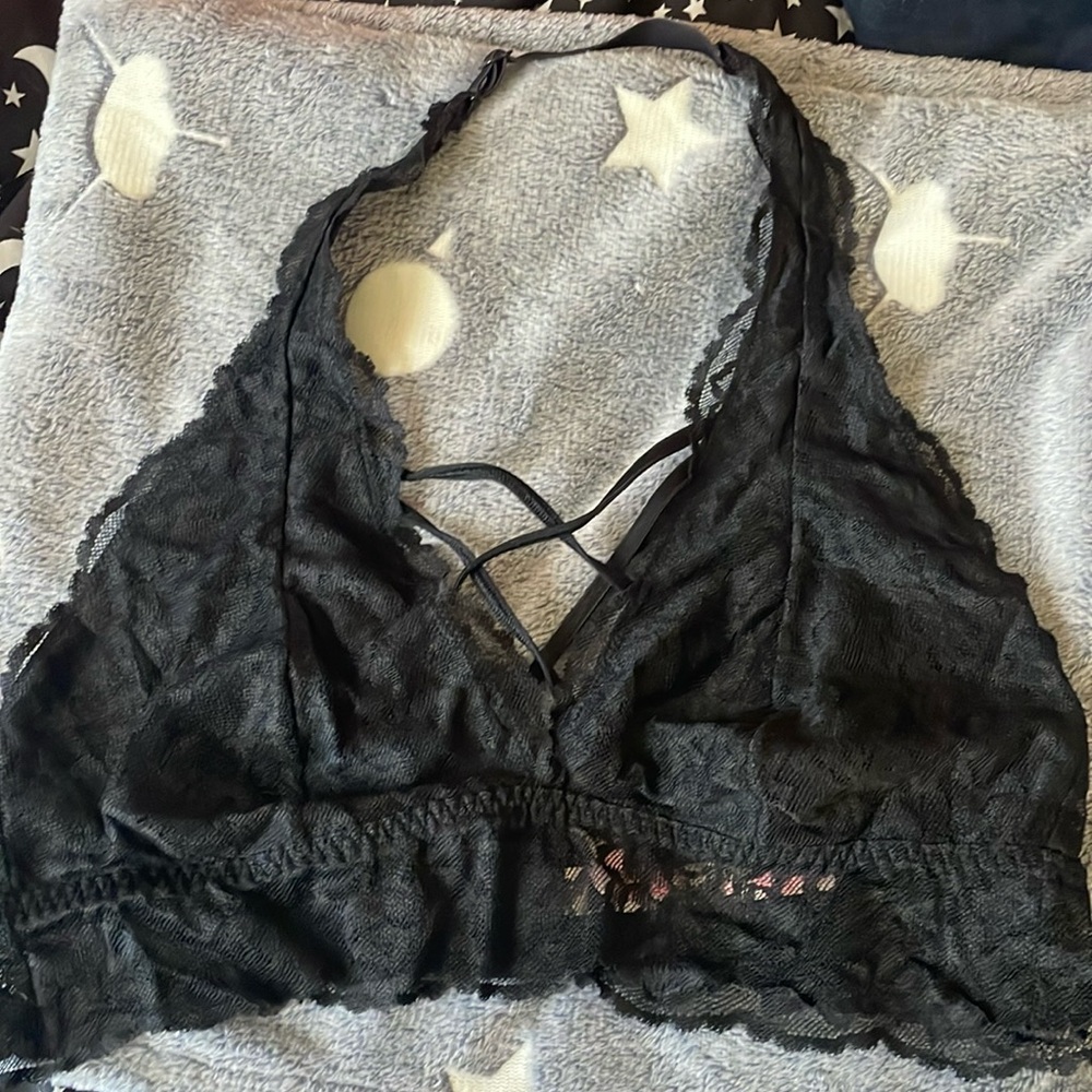 Vs pink lace halter bra